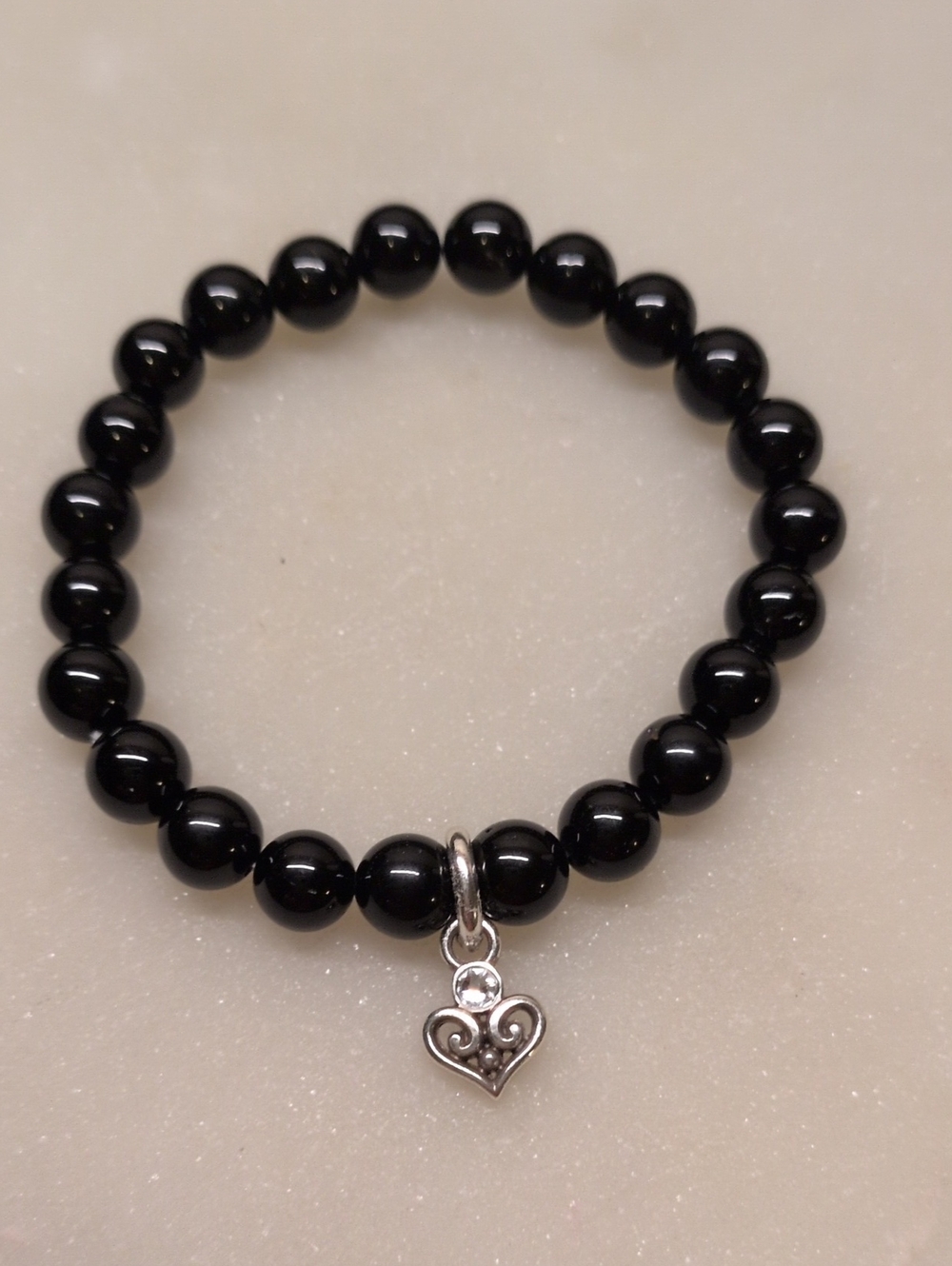 NEW! Brighton Alcazar Beaded Stretch Black Onyx Bracelet